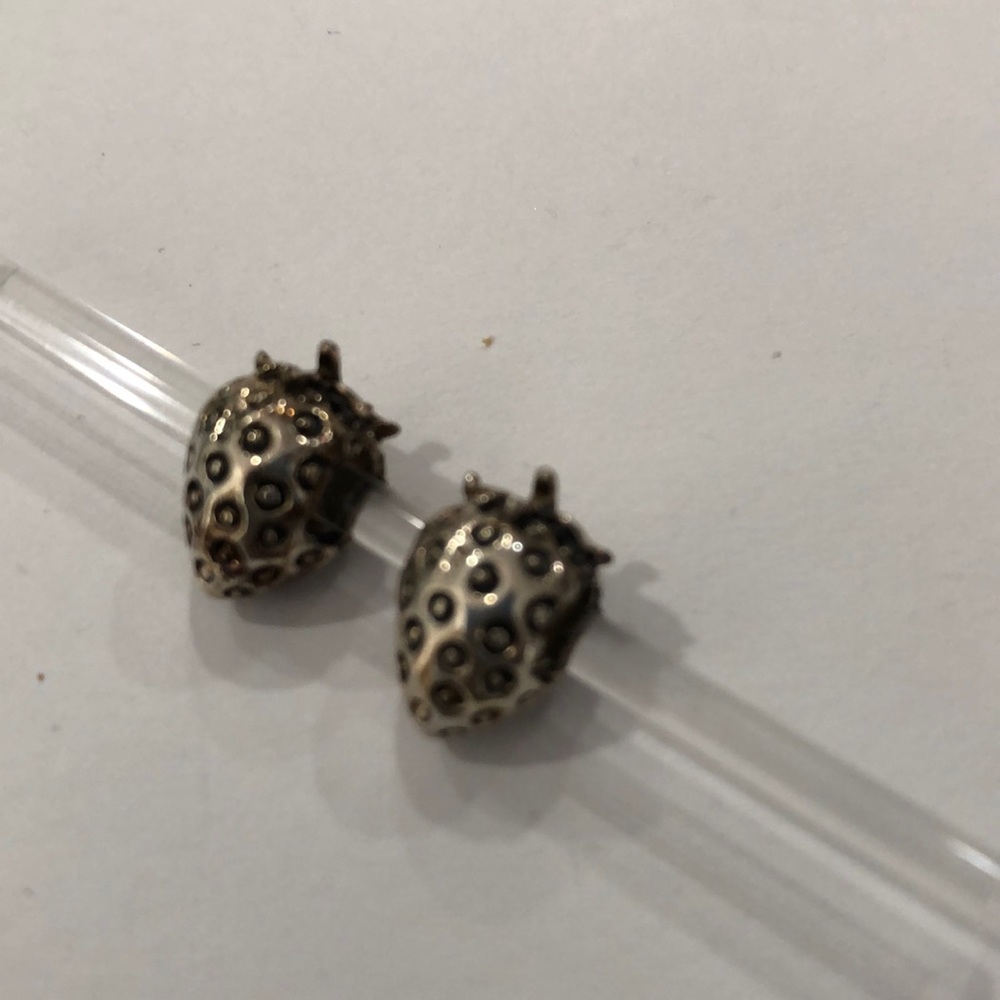 Sterling Silver Strawberry Beads